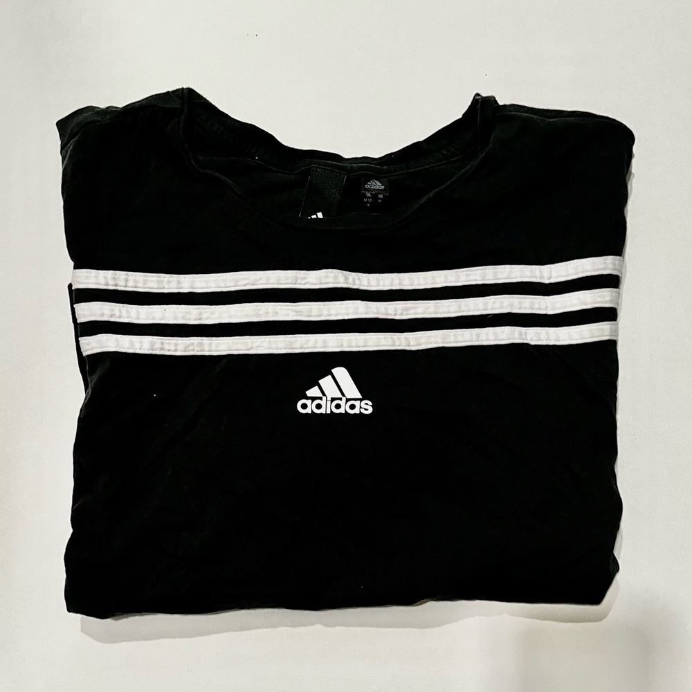 adidas black and white womens crop
